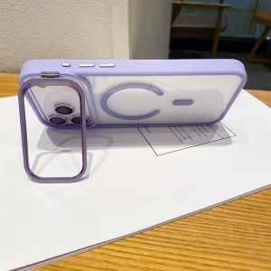 coque iphone 17 transparente violet – protection intégrale avec cadre caméra & magsafe